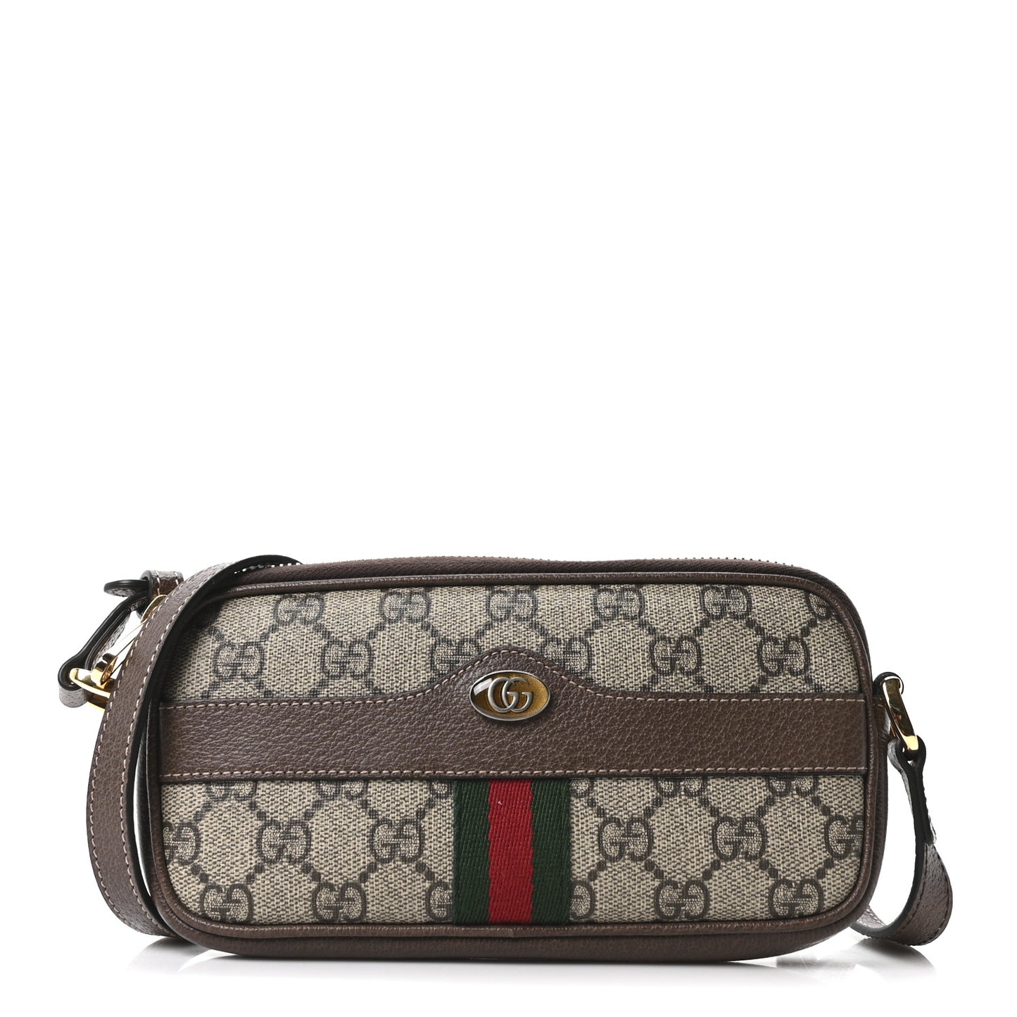 GG Supreme Monogram Web Mini Ophidia GG Bag Brown