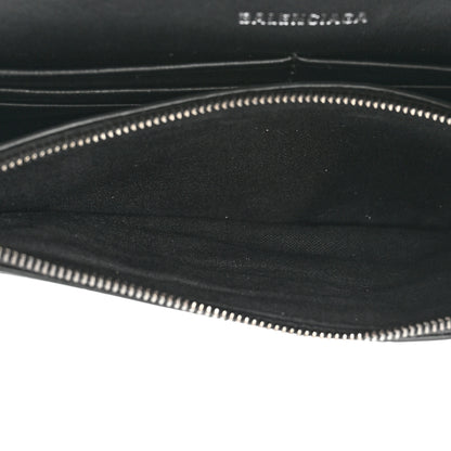 Balenciaga Shiny Calfskin Monochrome Crocodile Embossed Small Hourglass Evening Chain Bag Black 5 of 10