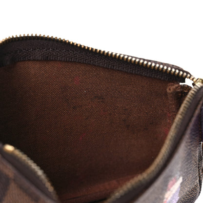 Louis Vuitton Damier Ebene Illustre Mini Pochette Accessories Violet 11 of 12