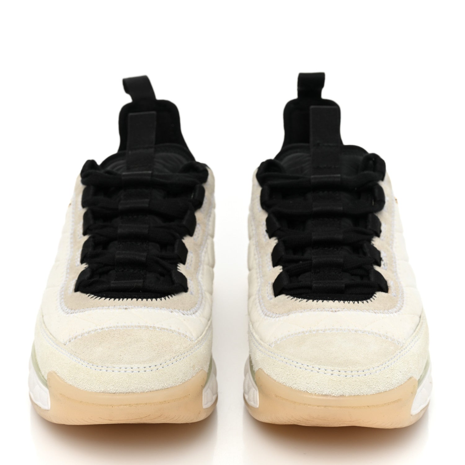 Chanel Velvet Calfskin Mixed Fibers CC Sneakers 38 Ivory Black 2 of 11