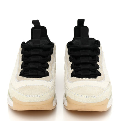 Chanel Velvet Calfskin Mixed Fibers CC Sneakers 38 Ivory Black 2 of 11