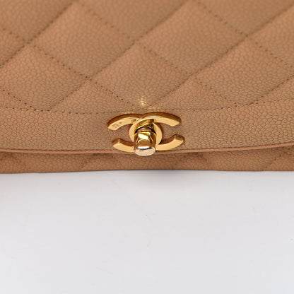 Chanel Caviar Quilted Medium Single Flap Beige 11 of 12