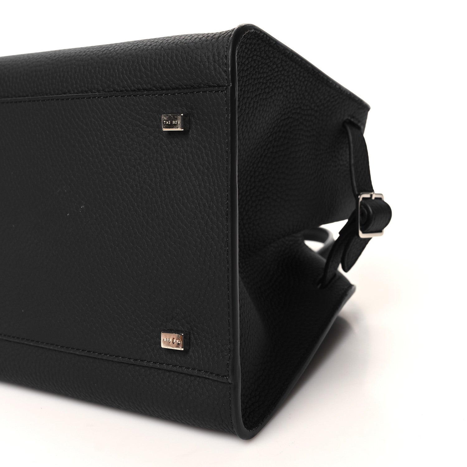 The Row Grained Calfskin Soft Margaux 10 Bag Black 9 of 9