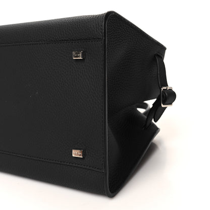 The Row Grained Calfskin Soft Margaux 10 Bag Black 9 of 9