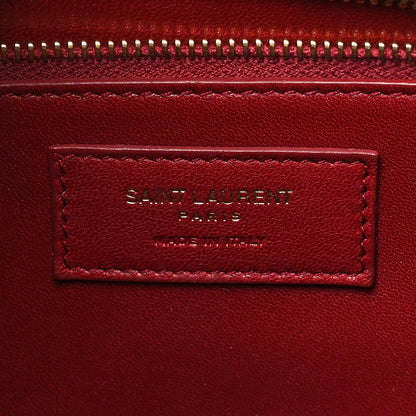 Saint Laurent Box Calfskin Le Carre Satchel Opyum Red 6 of 10