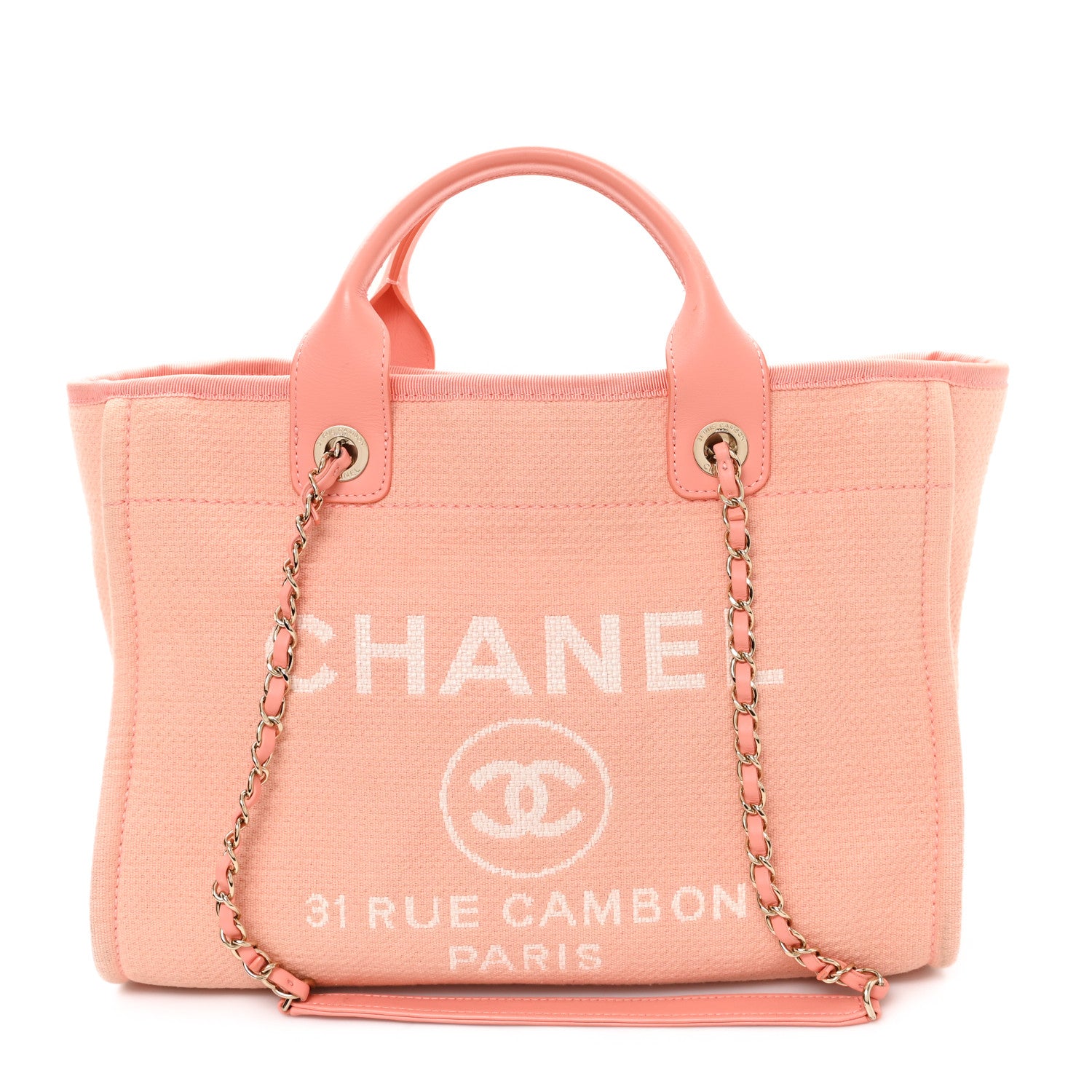 Chanel Mixed Fibers Small Deauville Tote Light Orange 1 of 12