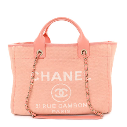 Chanel Mixed Fibers Small Deauville Tote Light Orange 1 of 12