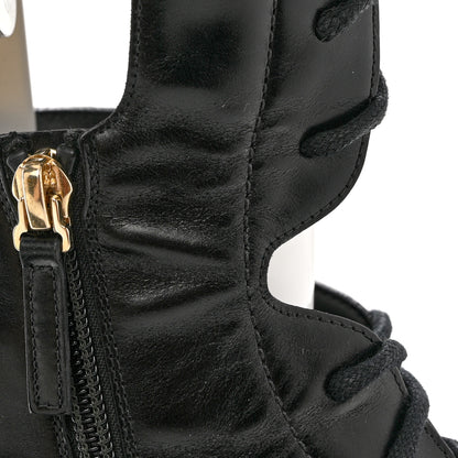 Valentino Garavani Calfskin Soul Rockstud Split Knee High Boots Black 38.5 Black 8 of 9