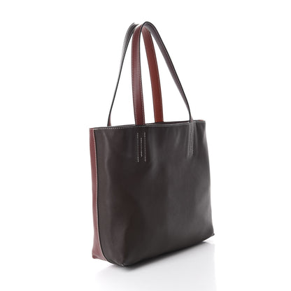 Hermes Veau Sikkim Swift Double Sens 30 Reversible Tote Ebene Rouge H Brique Prune 11 of 21