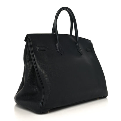 Hermes Taurillon Clemence Birkin 35 Black 2 of 11