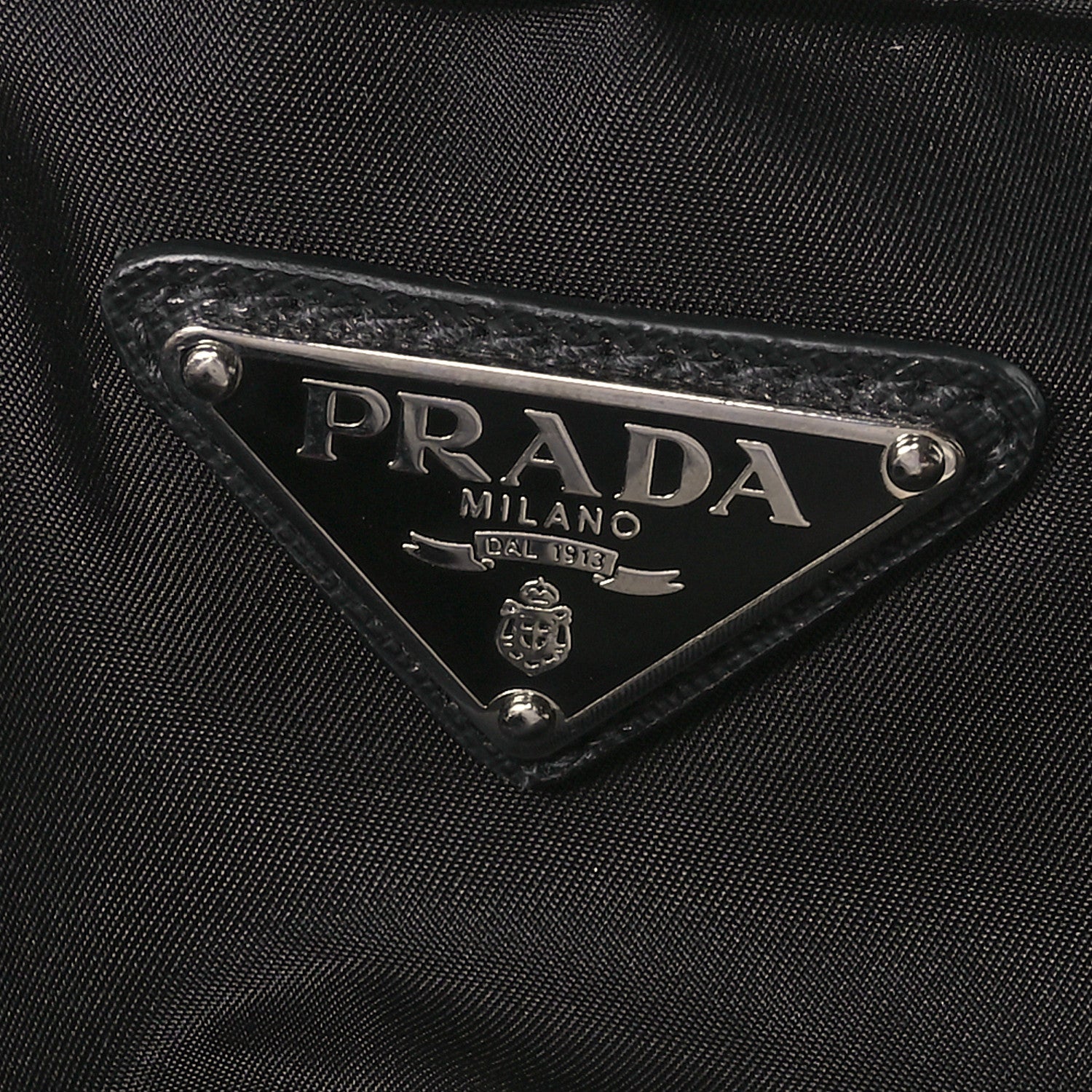 Prada Tessuto Nylon Saffiano Flat Pouch Black 6 of 6
