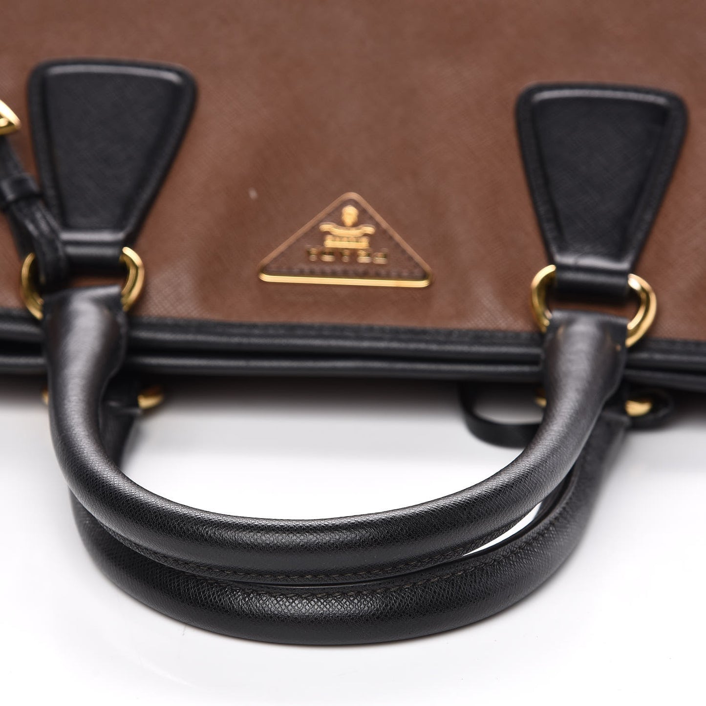 Saffiano Soft Bi-Color Tote Palissandro Black