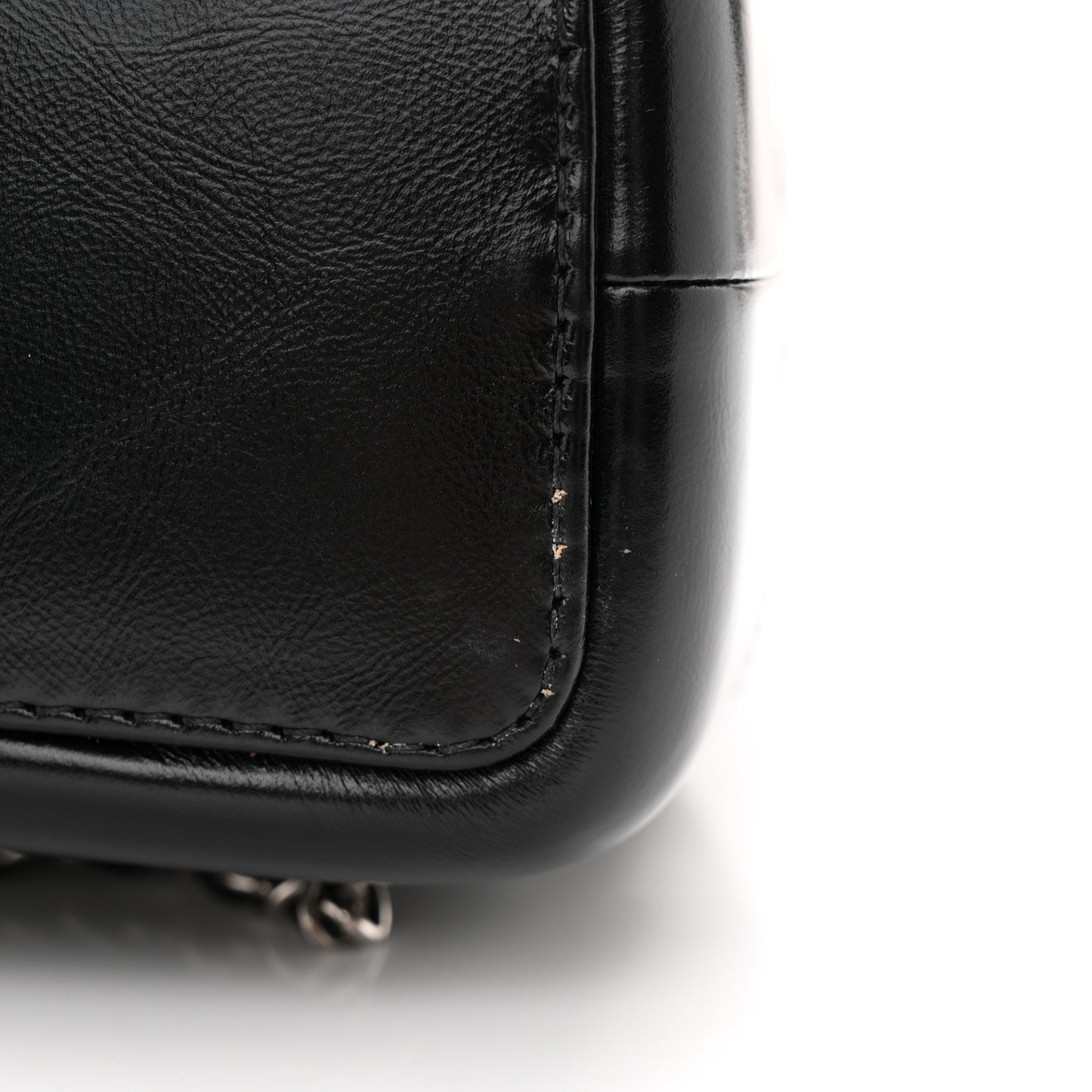 Aged Calfskin Quilted Small Gabrielle Backpack Black