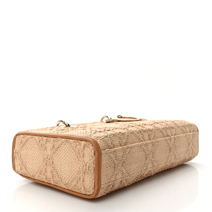 Christian Dior Raffia Macro Cannage Lady D-Joy Natural 4 of 9