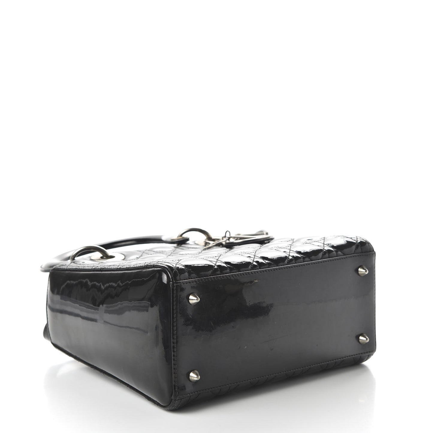 Patent Cannage Medium Lady Dior Black