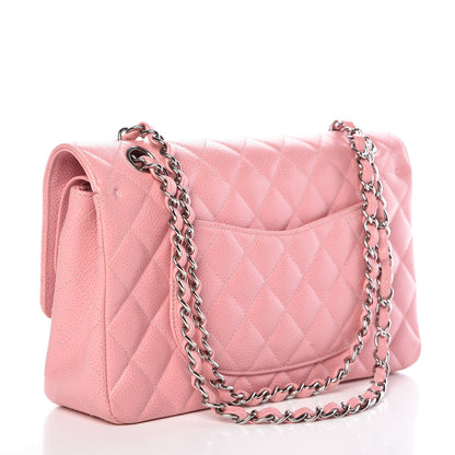 Chanel Caviar Quilted Medium Double Flap Pink 3 of 10