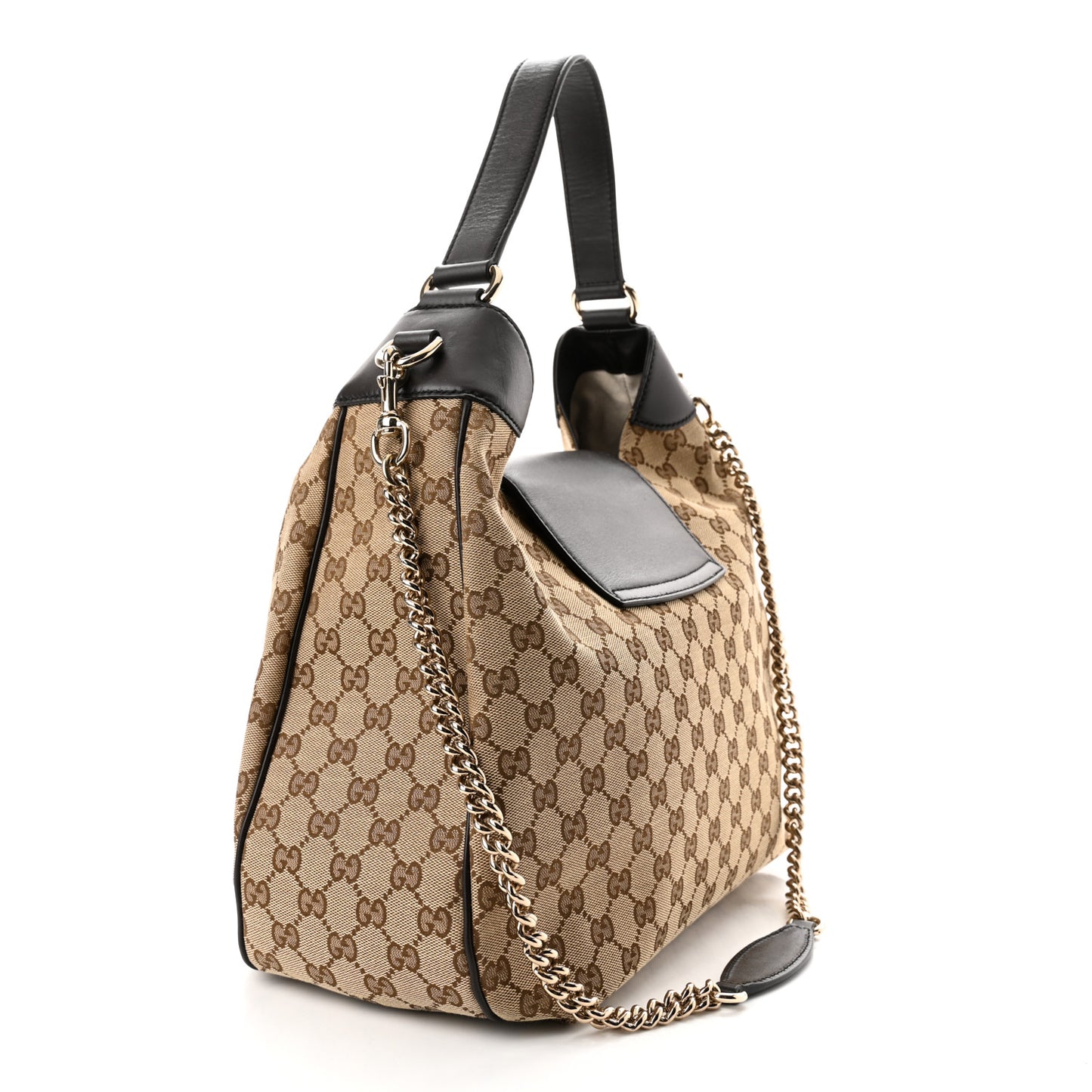 Monogram Margaux Calfskin Medium Emily Hobo Beige Ebony Cocoa