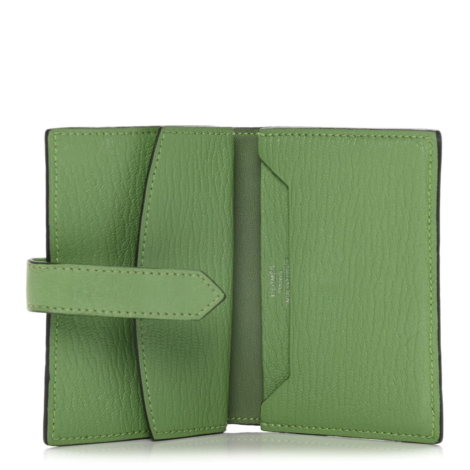 Hermes Chevre Mysore Mini Bearn Wallet Vert Criquet 5 of 16