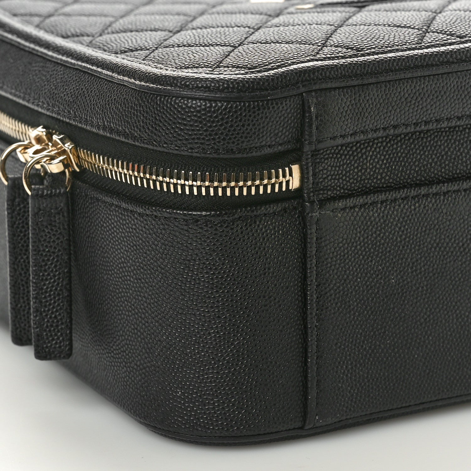 Chanel Caviar Quilted Large CC Filigree Vanity Case Black 10 of 13