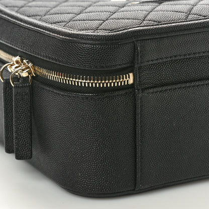 Chanel Caviar Quilted Large CC Filigree Vanity Case Black 10 of 13