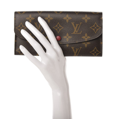 Louis Vuitton Monogram Emilie Wallet Red 2 of 9