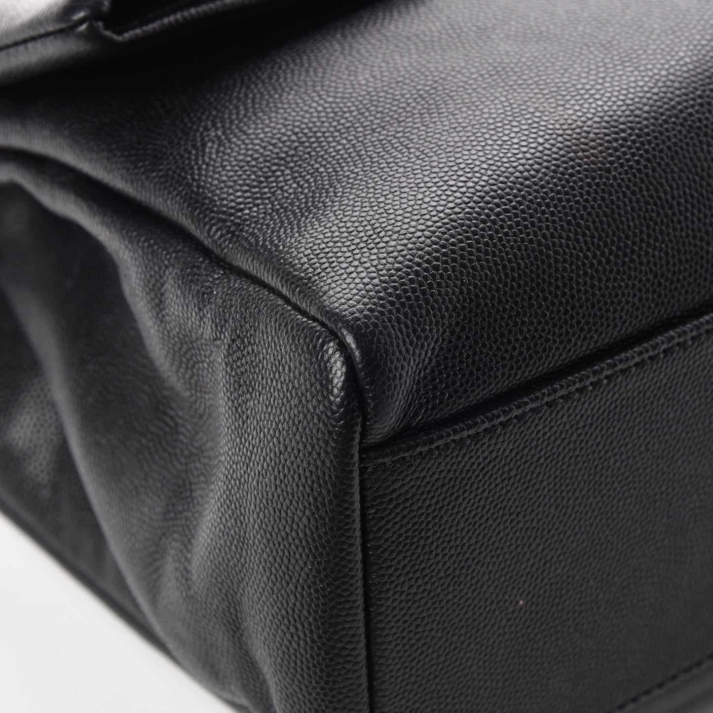 Grain De Poudre Medium West Hollywood Monogram Fold-Over Black