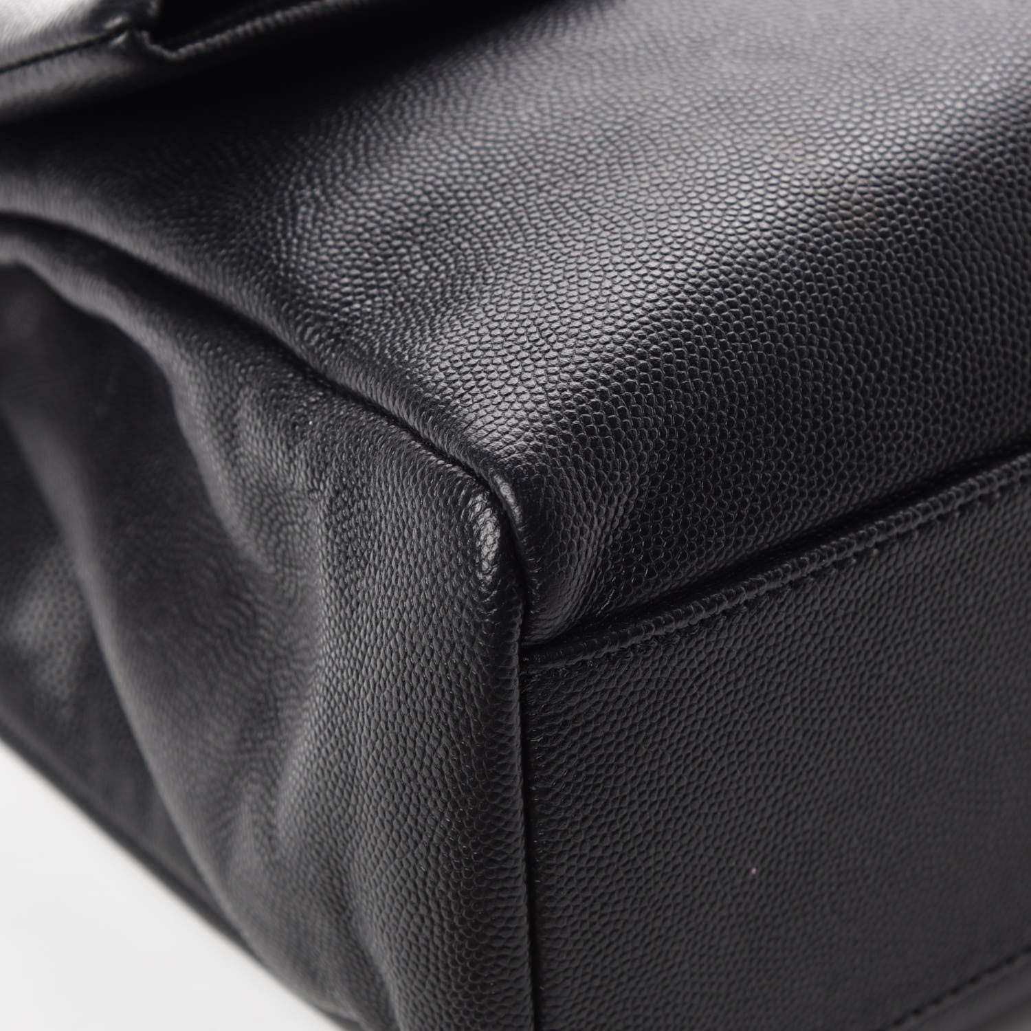 Saint Laurent Grain De Poudre Medium West Hollywood Monogram Fold-Over Black 12 of 16