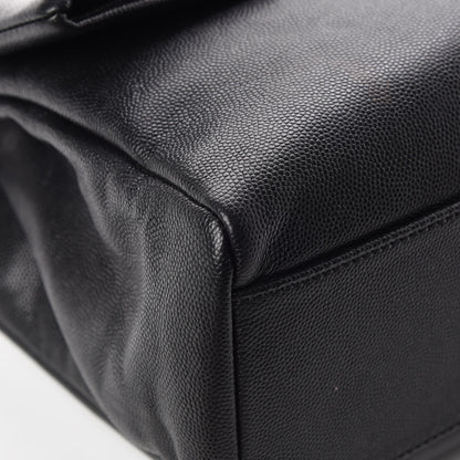 Saint Laurent Grain De Poudre Medium West Hollywood Monogram Fold-Over Black 12 of 16