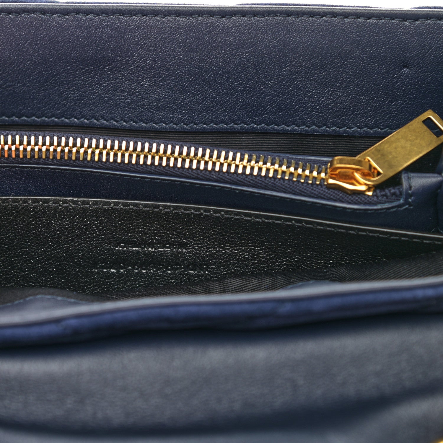 Saint Laurent Velvet Y Quilted Monogram Small Loulou Chain Satchel Marine 8 of 11