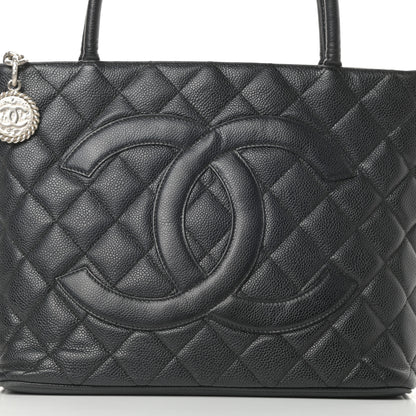 Chanel Caviar Quilted Medallion Tote Black 9 of 16