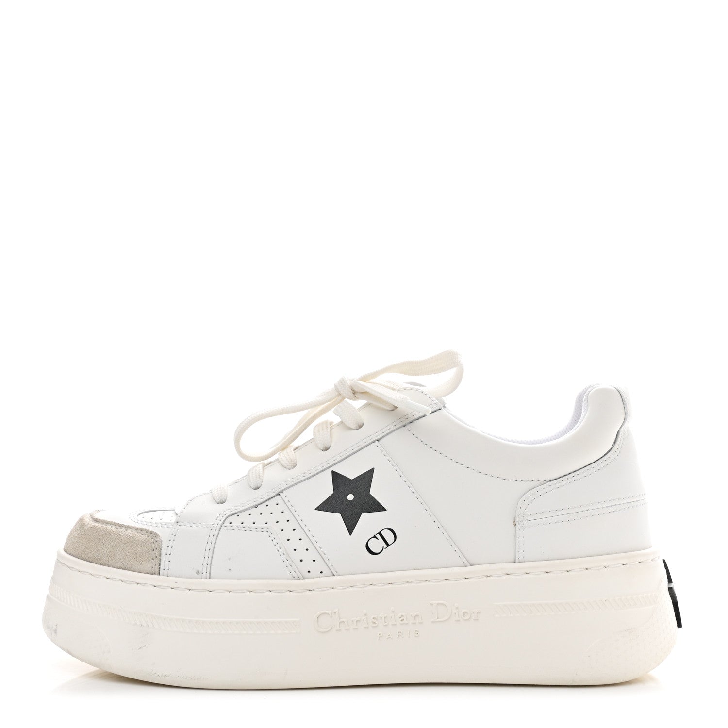 Christian Dior Calfskin Suede Dior Star Ors Platform Sneakers