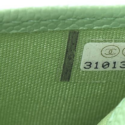 Chanel Caviar Quilted Card Holder Green 8 of 9