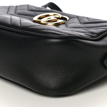 Gucci Calfskin Matelasse Small GG Marmont Chain Shoulder Bag Black 11 of 19