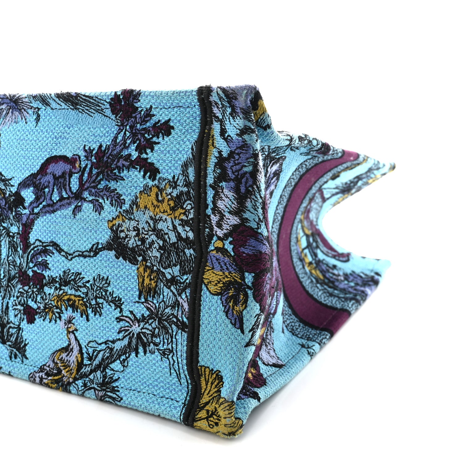 Christian Dior Canvas Embroidered Large Toile de Jouy Voyage Book Tote Celestial Blue 10 of 10