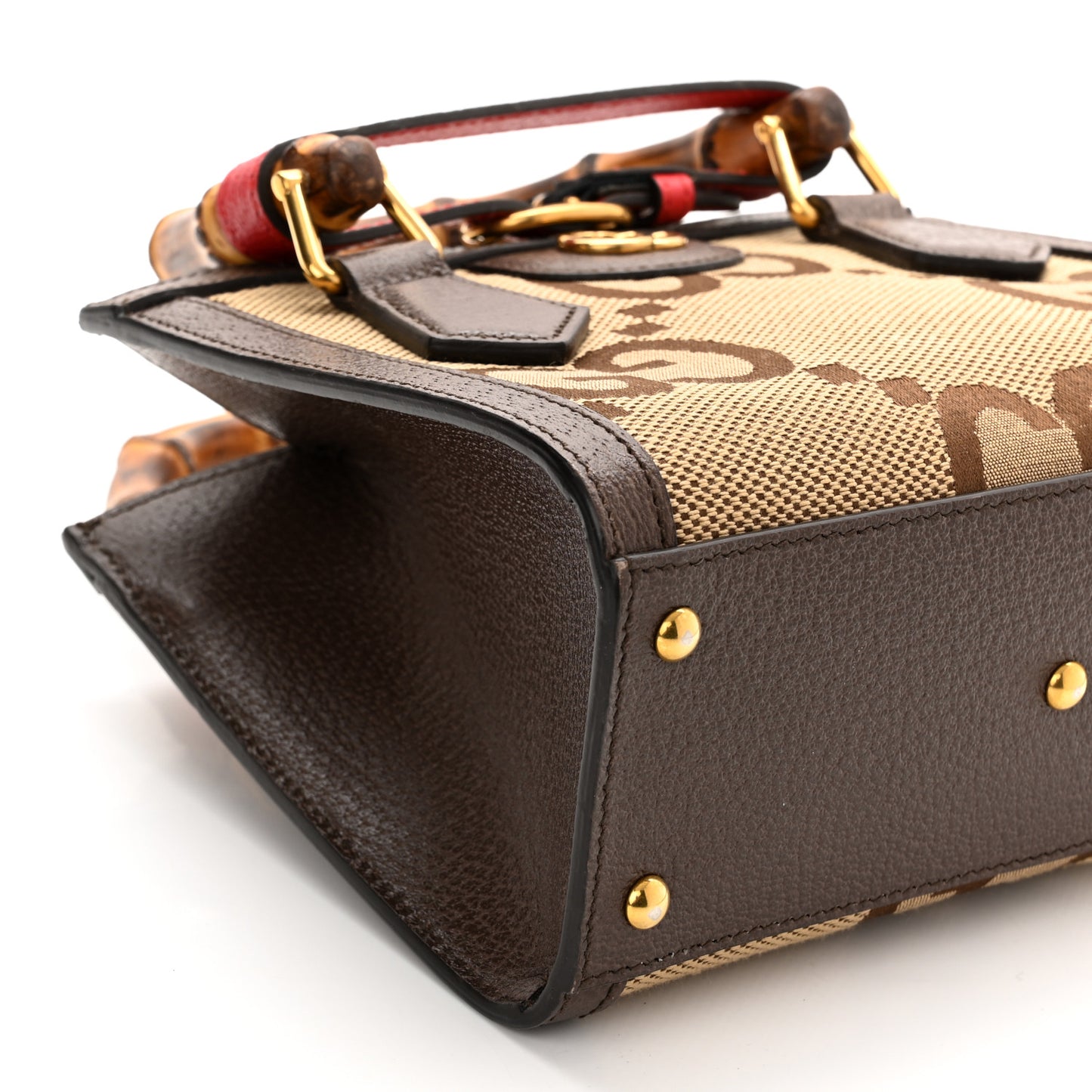 Monogram Jumbo GG Textured Dollar Calfskin Mini Diana Tote Bag Camel Ebony New Acero Pomegranate Red