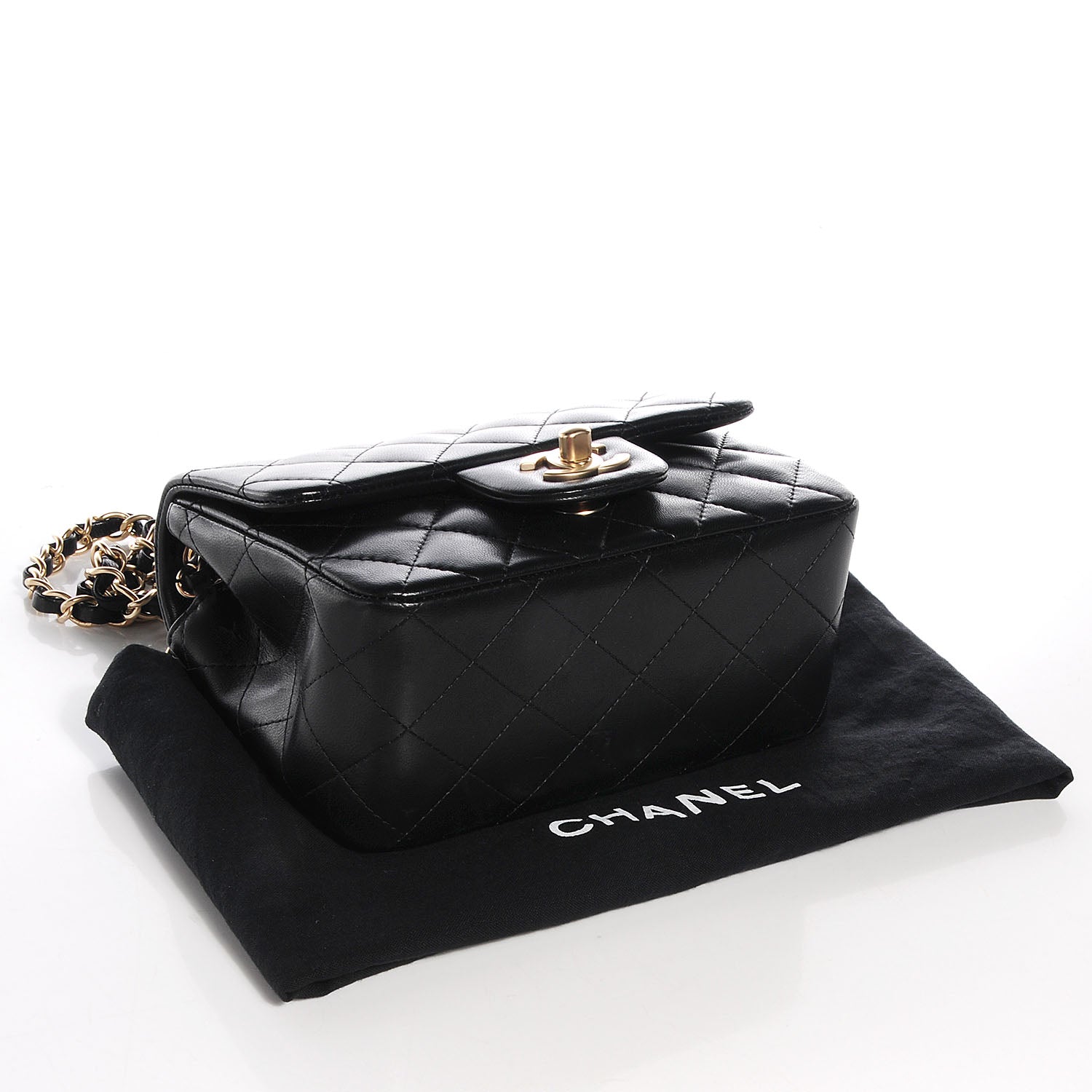 Chanel Lambskin Quilted Mini Square Flap Black 4 of 8