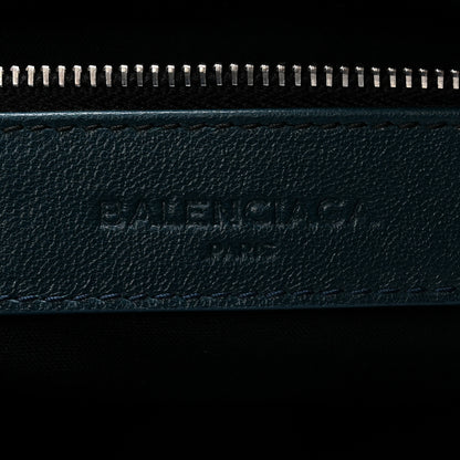 Balenciaga Chevre Silver Metallic Edge Hardware City Bleu Paon 7 of 11