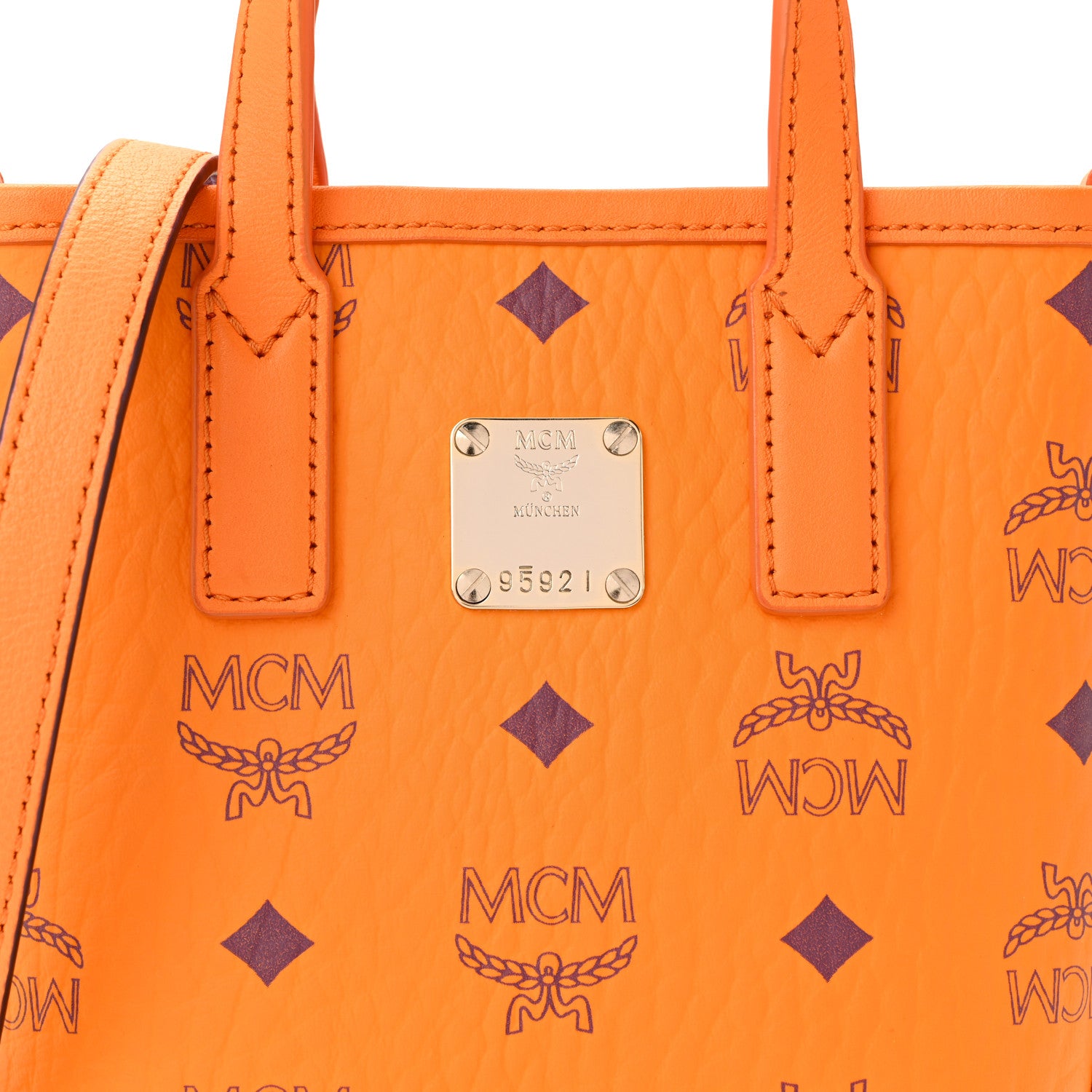 MCM Visetos Mini Aren Tote Orange 1822407 – FASHIONPHILE