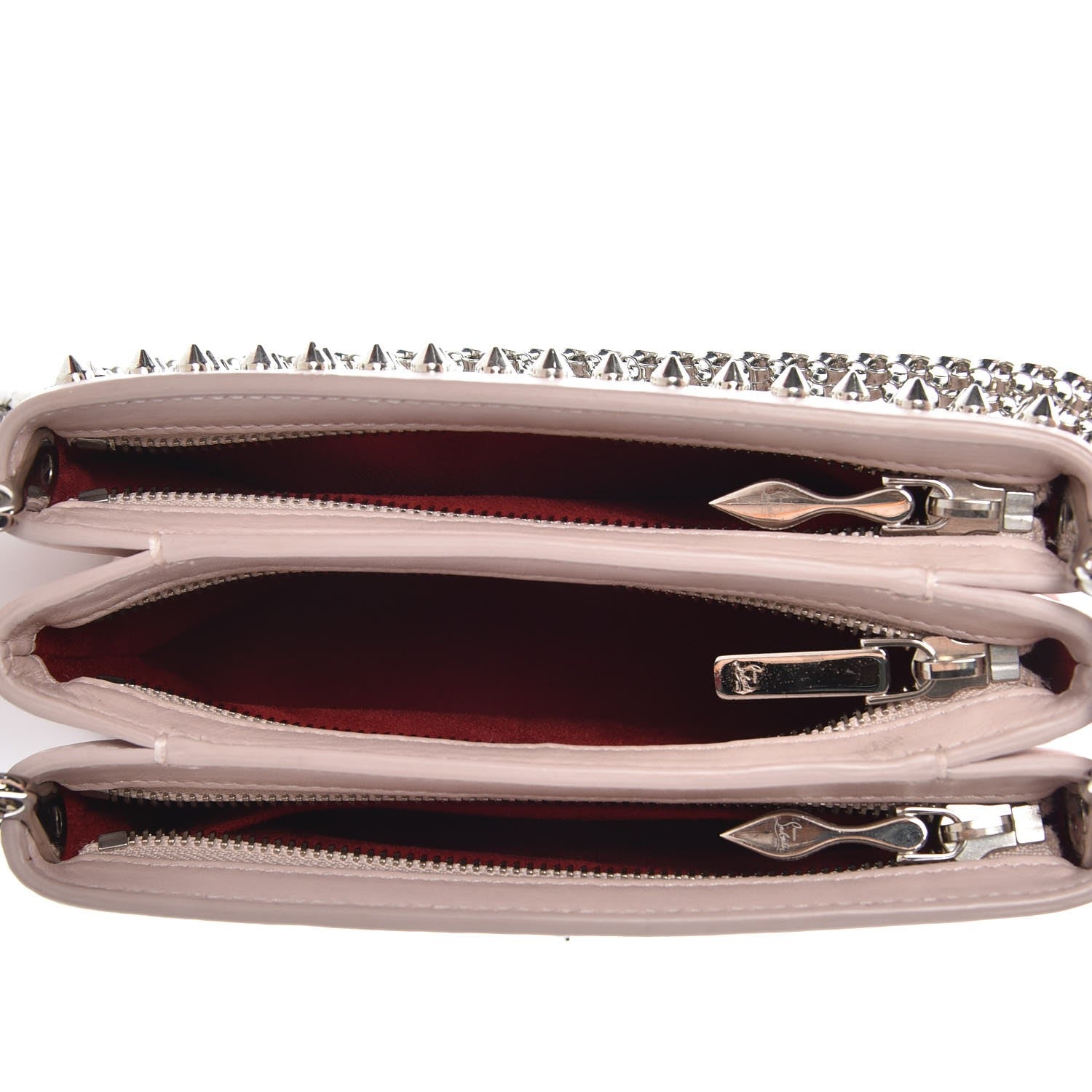 Christian Louboutin Calfskin Spiked Tribouli Crossbody Ballerina 5 of 8