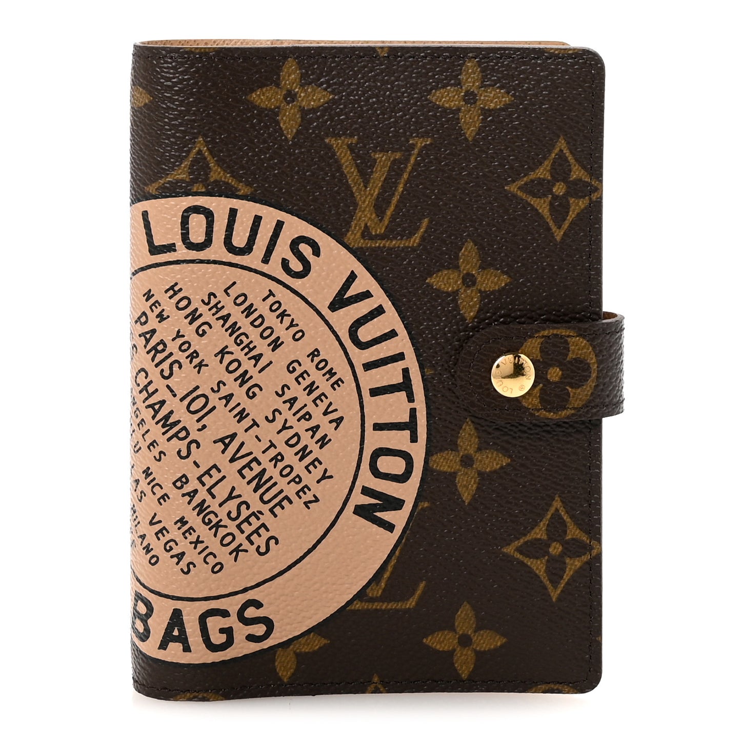 Monogram Complice Trunks and Bags Small Ring Agenda Cover Beige
