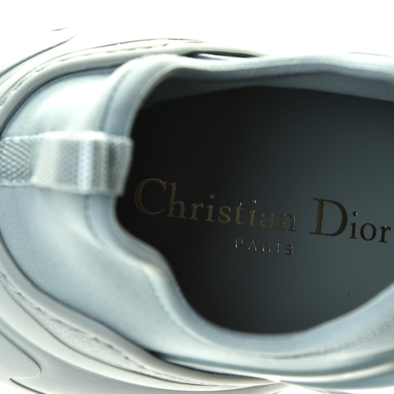 Christian Dior Neoprene Rubber Womens D-Connect Sneakers 39 Water Grey 5 of 7