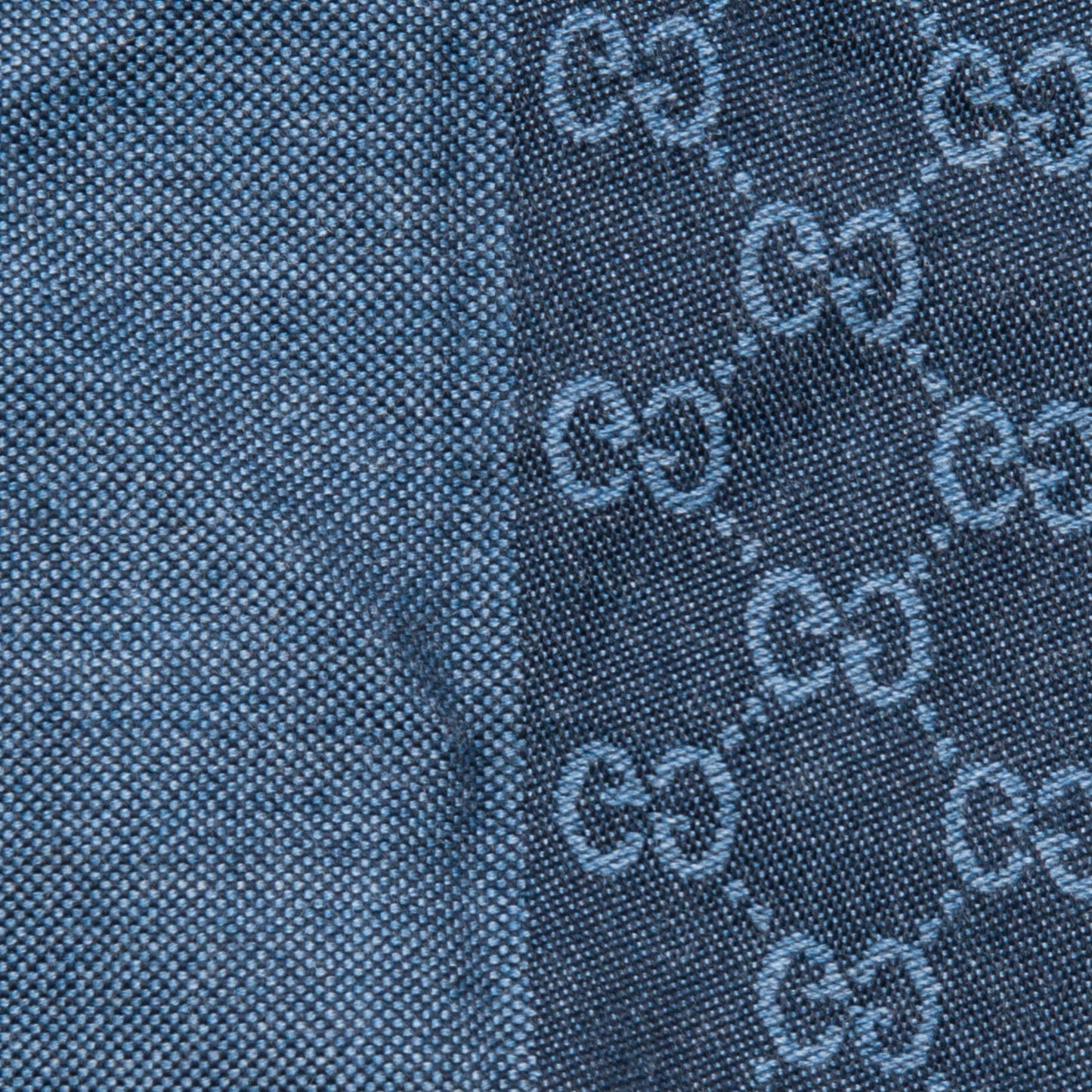 Wool Monogram Fringe Scarf Anthracite Navy Blue