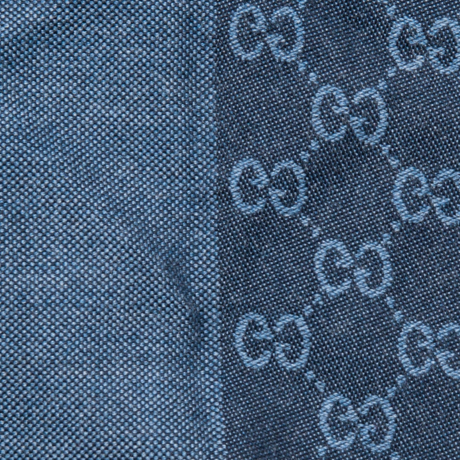 Gucci Wool Monogram Fringe Scarf Anthracite Navy Blue 4 of 6