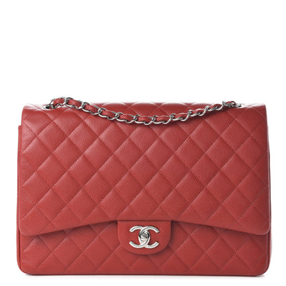 Chanel Caviar Quilted Maxi Double Flap Red 1 of 10