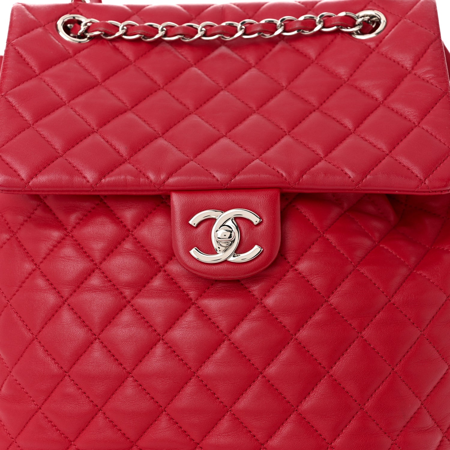 Chanel Lambskin Quilted Large Urban Spirit Backpack Red 8 of 10