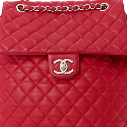 Chanel Lambskin Quilted Large Urban Spirit Backpack Red 8 of 10