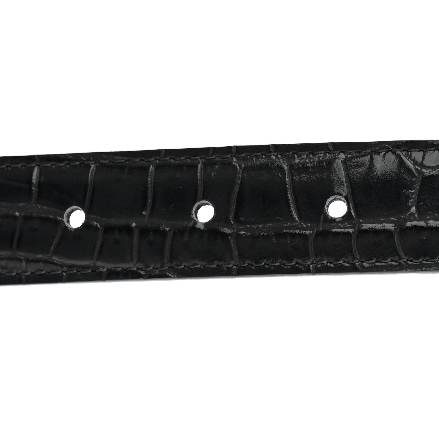 Chanel Crocodile Embossed Calfskin Belt 80 32 Dark Grey 4 of 6