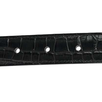Chanel Crocodile Embossed Calfskin Belt 80 32 Dark Grey 4 of 6