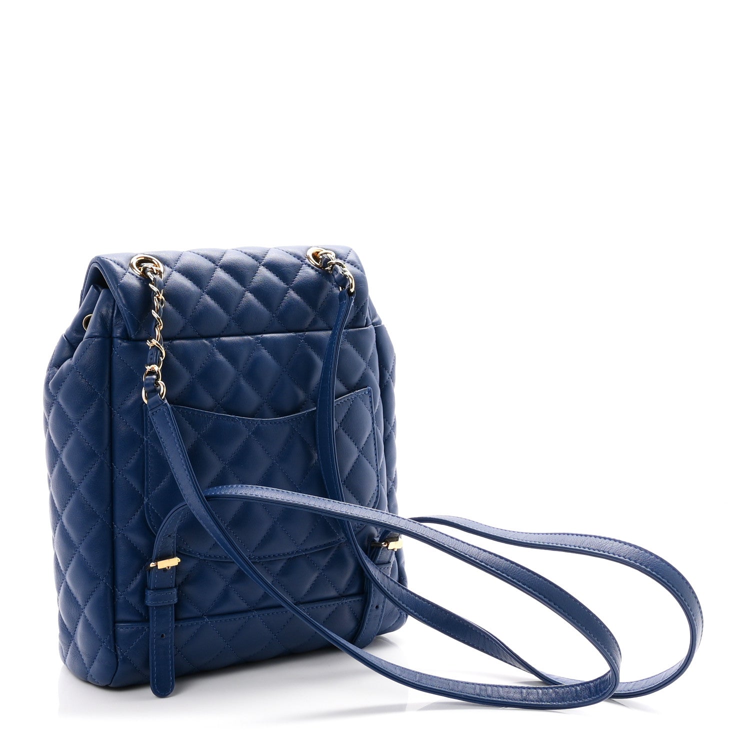 Chanel Lambskin Quilted Small Urban Spirit Backpack Blue 2 of 9