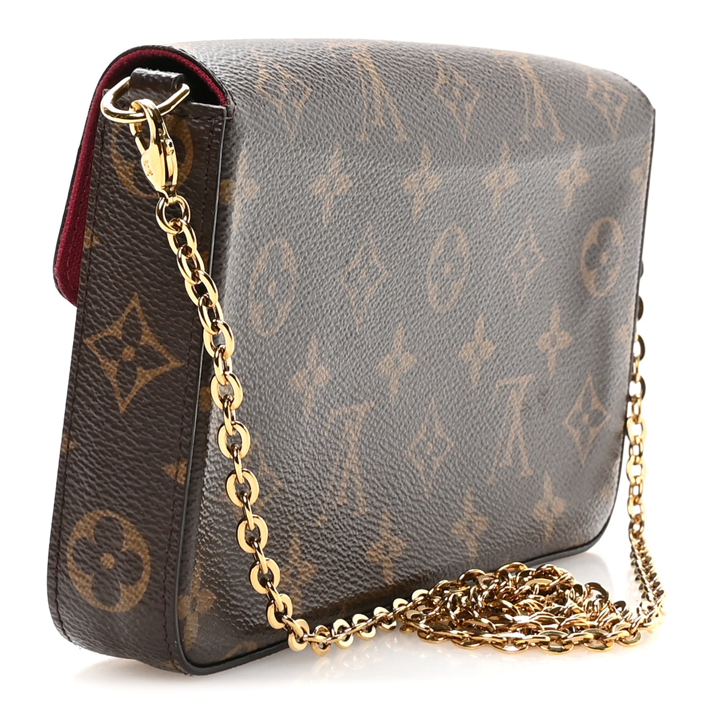 Monogram Pochette Felicie Chain Wallet Fuchsia